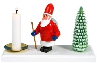 Kerzenhalter – Weihnachtsmann mit Baum – Höhe ca. 8 cm