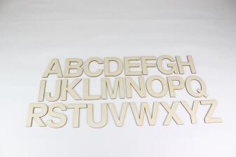 Holzspielzeug Lernspielzeug Großbuchstabensatz Höhe 7 cm mit naturbelassenen ABC-Holzbuchstaben von 