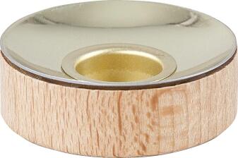 Pyramidenadapter – naturbelassenes Holz für Kerzen Ø 3,9 cm, präzise Passform – BxHxT = 4 x 3 x 4 cm