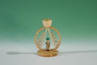 Kerzenhalter – Räuchermann im Ring mehrfarbig gestaltet – HxB ca. 7,5 x 4 cm