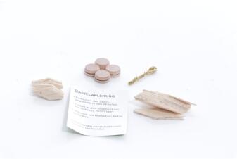 Christbaumschmuck - Bastelbeutel 4 Holzsterne zum selber basteln - ø 6,5 - 10 cm