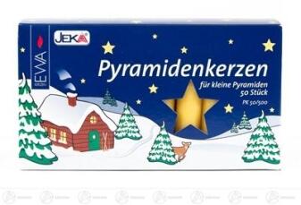 Pyramidenkerzen – honigfarben, handgefertigt aus hochwertigem Wachs, passend für Kerzenhalter Ø 1,4 