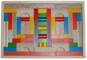 Holzspielzeug - Baukasten Junior 1 - BxHxT 34x23x3cm