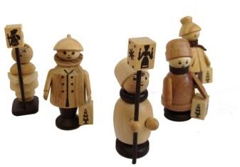 Miniaturfiguren – detailreiche Laternenkinder naturfarben, liebevoll handgefertigt – Höhe 6-9 cm