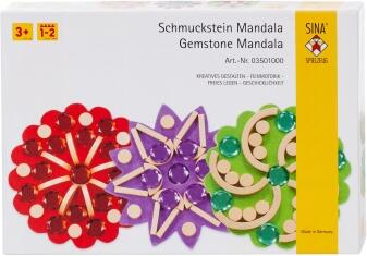 Holzspielzeug - Legespiel Schmuckstein-Mandala -BxHxT ca. 27,5 x 19 x 3,5 cm​