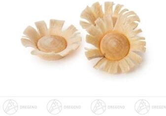 Ersatzteile & Bastelbedarf Blume Nr.4 aus Holz von Dregeno, 20 kleine naturfarbene Bastelblumen mit