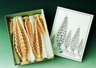 Spanbaum – filigran und naturbelassen, Set aus 5 Größen, handgefertigt – H = 8/10/12/16/20 cm