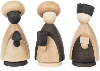 Miniaturfiguren Heilige 3 Könige natur/anthrazit groß Höhe 9,5cm