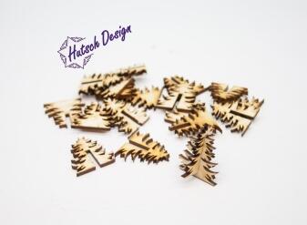 Steckbäumchen – 10 filigrane Miniaturbäume naturbelassen – Höhe 3 cm