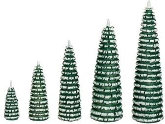 Ringelbaum – Miniatur‑Dekoobjekt – erzgebirgische Holzkunst, grün‑weiß – Höhe ca. 8 cm