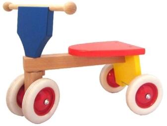 Holzspielzeug - bunter Lauflernroller Holz-Rutscher „Tommy“ - BxHxT ca. 30x35x50 cm