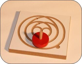 Holzspielzeug - Kreiselbrett Ballerina - BxH 12x12cm