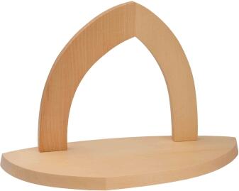 Krippenzubehör – stilvoller gotischer Bogen naturbelassen – BxHxT 28x20x13cm