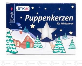 Puppenlichte – traditionell handgefertigt aus hochwertigem Wachs, weiß, passend für Miniaturen und