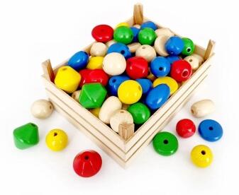 Bastelmischung – bunte, kreative Holzteile aus dem Erzgebirge – BxHxT 20 x 2 x 20 cm