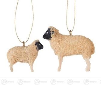 Baumschmuck Behang Rhönschaf (2) Breite x Höhe x Tiefe 2 cmx4 cmx4,5 cm