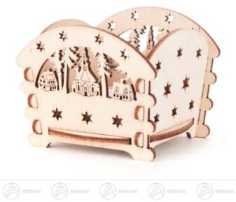 Teelichthalter Seiffener Kirche Breite x Höhe x Tiefe 7 cmx6 cmx7 cm