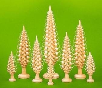 Tischdekoration - Handgestochener Spanbaum Natur - BxHxT 12x40x12cm