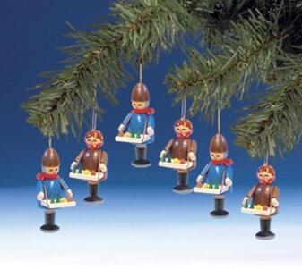 Baumbehang – fröhliche Striezelkinder mit bunter Kleidung und liebevollen Details – H = 5,5 cm