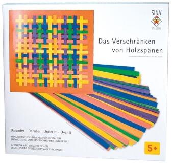 Holzspielzeug - Verschränken von 120 Holzspänen - LxBxH 320x310x33mm