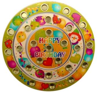 Geburtstagsring aus Holz mit bunten Ballons und Happy Birthday Schriftzug von Hess Holz Spielzeug,