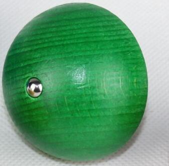 Holzspielzeug - faszinierender Halbkuglekreisel in grün - ø 4,9cm