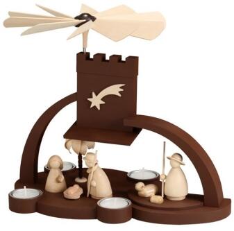 Bogenpyramide – Christi Geburt braun – BxHxT ca. 33x28x18,5 cm