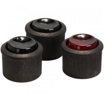 Ersatzglaslager – anthrazitfarben, passend für Schwebepyramide 085/670, Ø 15 mm – BxHxT = 1.5 x 1.5 