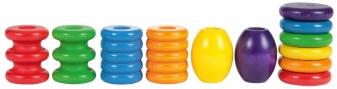 Holzspielzeug buntes Steckspiel mit Zusatzformen von SINA Spielzeug, farbige Stapel- und