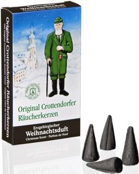 Räucherkerzen Weihnachtsduft schwarz handgefertigt für Räuchermänner von Seiffener Volkskunst,