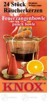 Räucherkerzen Feuerzangenbowle von Großhandel Dregeno, 2,8 cm, mit Duftmotiv aus Punschglas, Orangen
