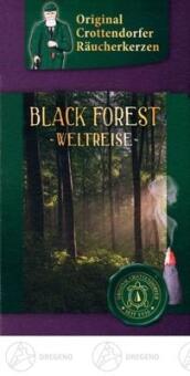 Räucherkerzen dunkelgrün mit Waldmotiv Black Forest Weltreise von Großhandel Dregeno, handgefertigt
