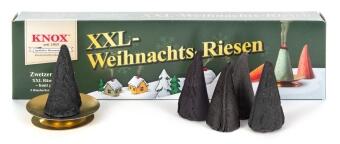 Räucherkerze – aromatischer Weihrauch-Myrrhe-Duft, handgefertigt aus Seiffen, mehrfarbig – H = 4,7