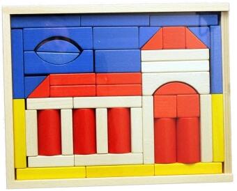 Holzspielzeug kreativer Baukasten Kirche von Erzgebirgische Holzspielwaren Ebert GmbH mit bunten