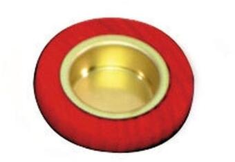 Holzdekoration roter Kerzenhalter mit Metalltülle für Geburtstagsring von Hess Holz Spielzeug, 4 cm