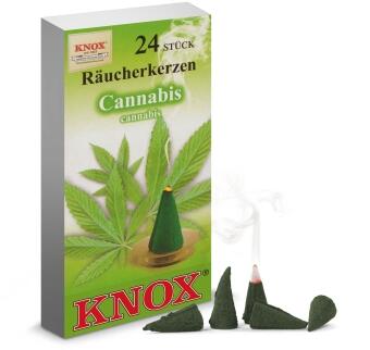 Räucherkerzen beruhigender Cannabis-Duft in dunkelgrün von Großhandel Dregeno, handgefertigt, 6,5