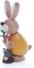 Osterfigur – liebevoll gestalteter Osterhase mit Maulwurf und grünem Zweig – BxHxT ca. 6x12x6 cm -