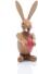 Osterfigur - Osterhase mit roten Osterei - Ansicht Vorne - Osterlicher Tischschmuck