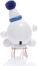 Räucherfigur - Räucherschneeball Blau mit Mini Schneeball auf Schlitten - Ansicht Hinten - Für normale Räucherkerzen