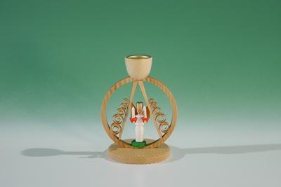 Kerzenhalter mit Mini.-Engel im Ring Höhe ca 7,5 cm