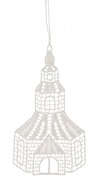 Baumbehang Kirche Plauener Spitze BxHxT 9x9x0,1cm