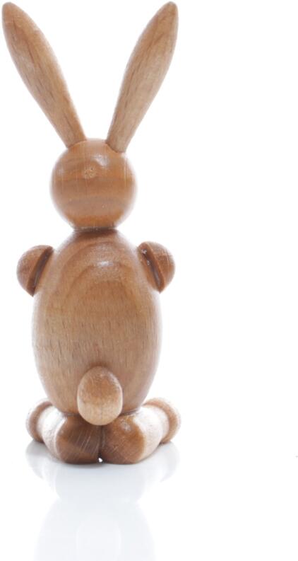 Osterfigur - Osterhase mit roten Osterei - Ansicht Hinten