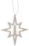 Baumbehang - Holzstern mit gestochenem Spanbaum – flach - Ansicht Vorne - Hergestellt im Erzgebirge