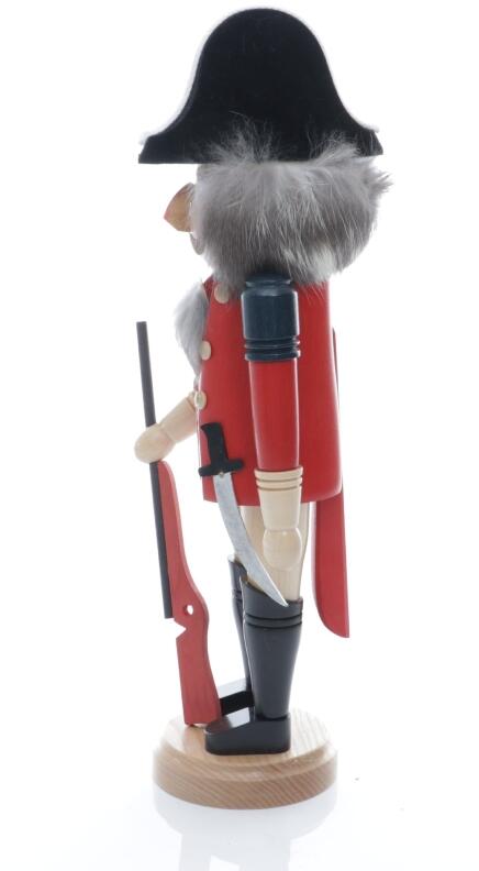 Weihnachtsfigur - Nußknacker Englischer Offizier mit Gewehr und Schwert - Ansicht Links- Kann