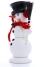 Räucherfigur - Räucherschneemann mit Besen, Zylinder und Ringelbaum weiß - Höhe 29cm