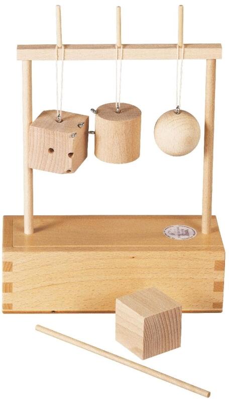 Holzspielzeug Gabe 2 Fröbelspiel naturbelassene Holzteile zum Hängen von SINA Spielzeug GmbH, 19,5