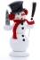 Räucherfigur - Räucherschneemann mit Besen, Zylinder und Ringelbaum weiß - Höhe 29cm