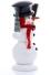 Räucherfigur - Räucherschneemann mit Besen, Zylinder und Ringelbaum weiß - Höhe 29cm