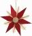 Christbaumschmuck &ndash; filigraner Spanstern mit roten Kiefernholzsegmenten, traditionelles