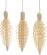 Christbaumschmuck - Spanzapfen Natur 3er Set 10cm - Ansicht Rechts - Aus Lindenholz gestochen